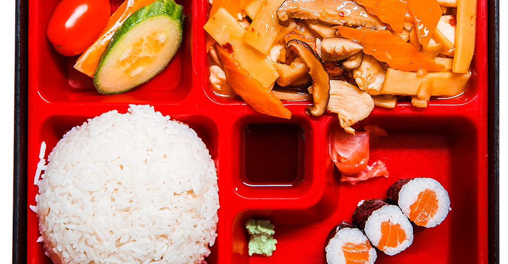 BENTO 10: CHICKEN WITH BAMBOO AND MUSHROOMS