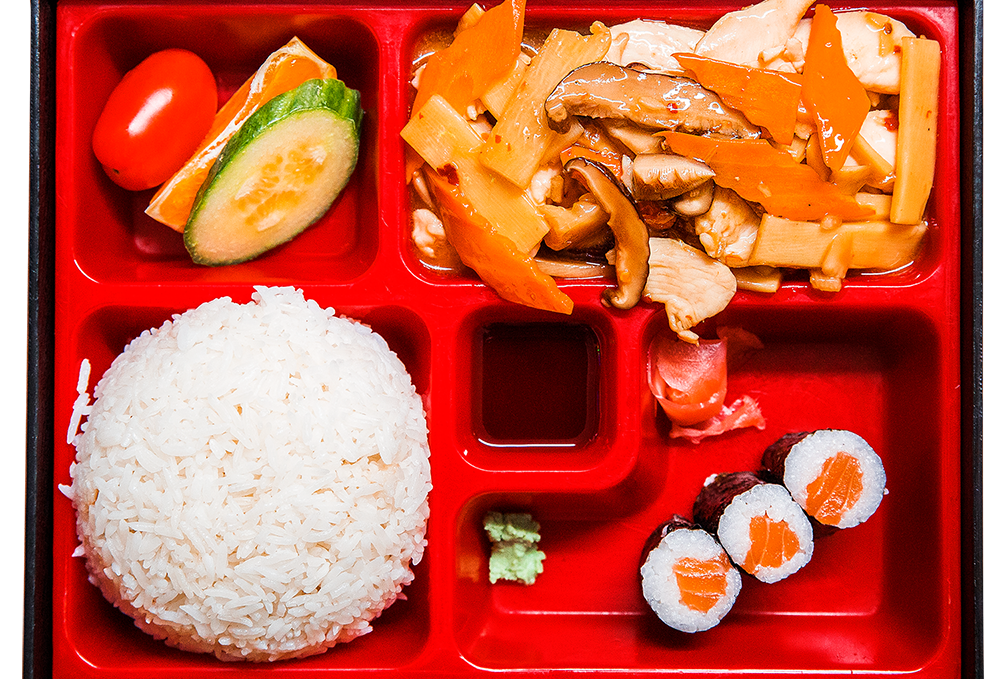 BENTO 10: CHICKEN WITH BAMBOO AND MUSHROOMS